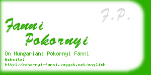 fanni pokornyi business card